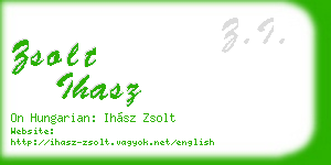 zsolt ihasz business card